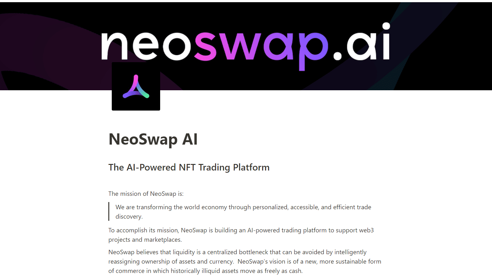 Leading NFT Trading Startup NeoSwap AI Raises A Huge $2 Million