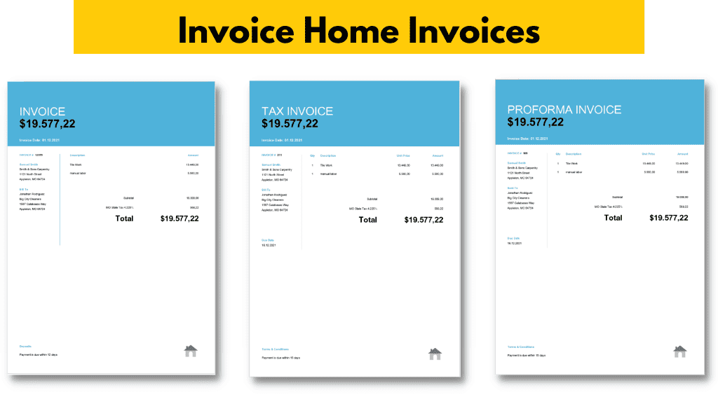 Invoice Home