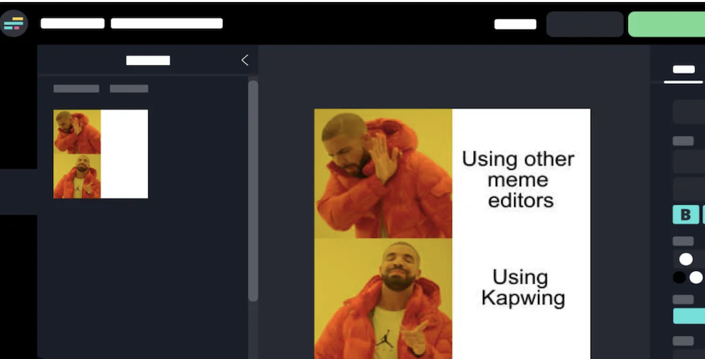 Kapwing’s AI Meme Generator