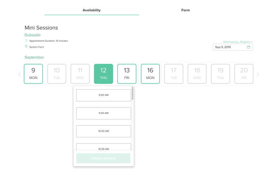 Dubsado appointment Scheduler