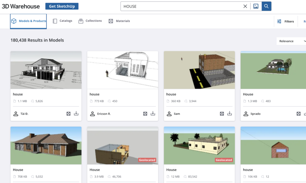 3D Warehouse by SketchUp