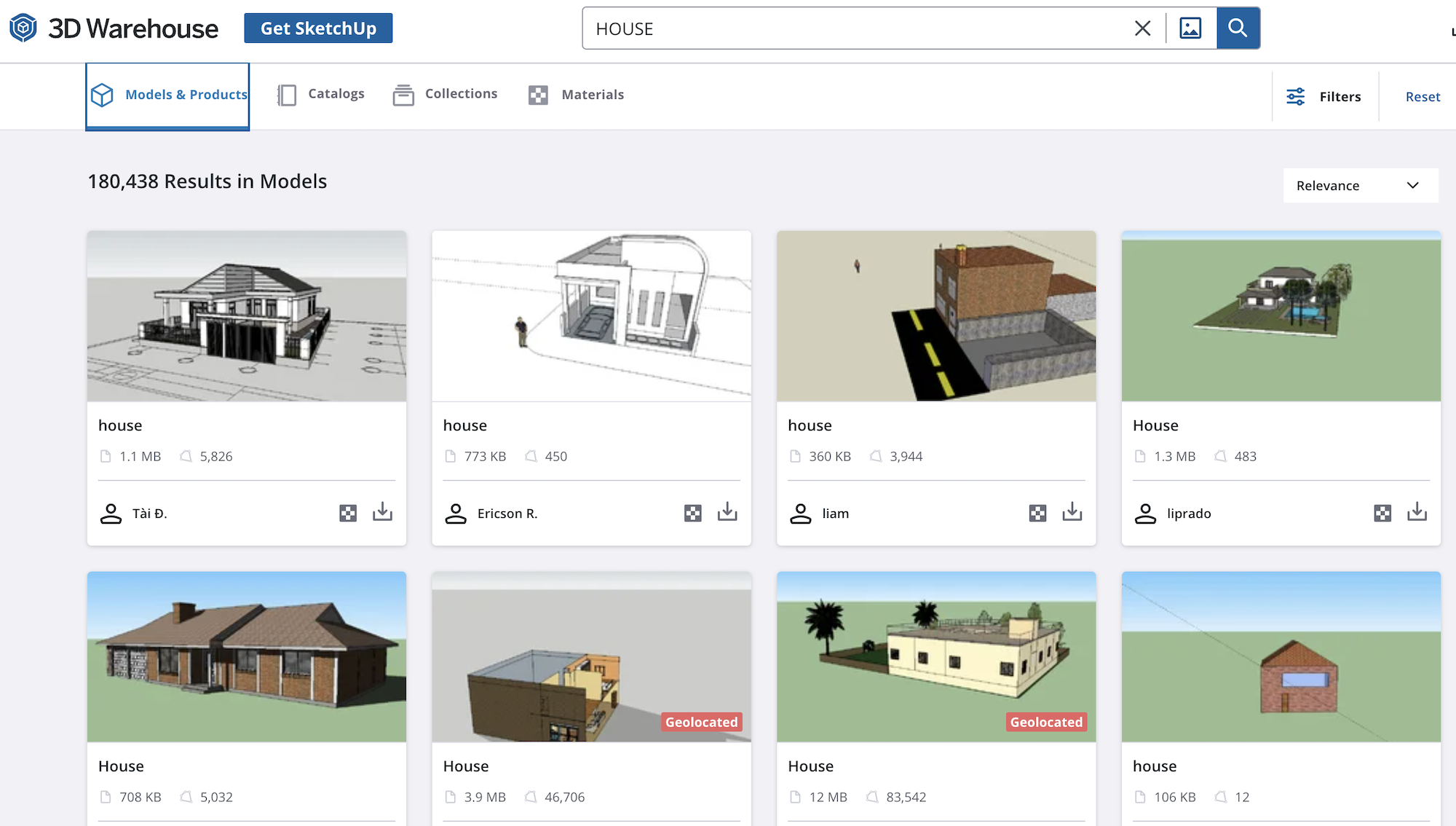 3D Warehouse by SketchUp