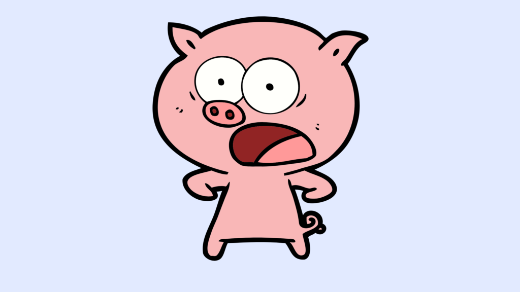 A funny pig