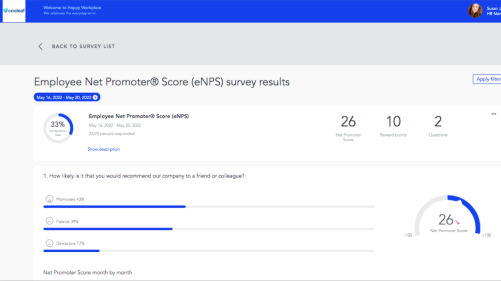 Cooleaf survey results 