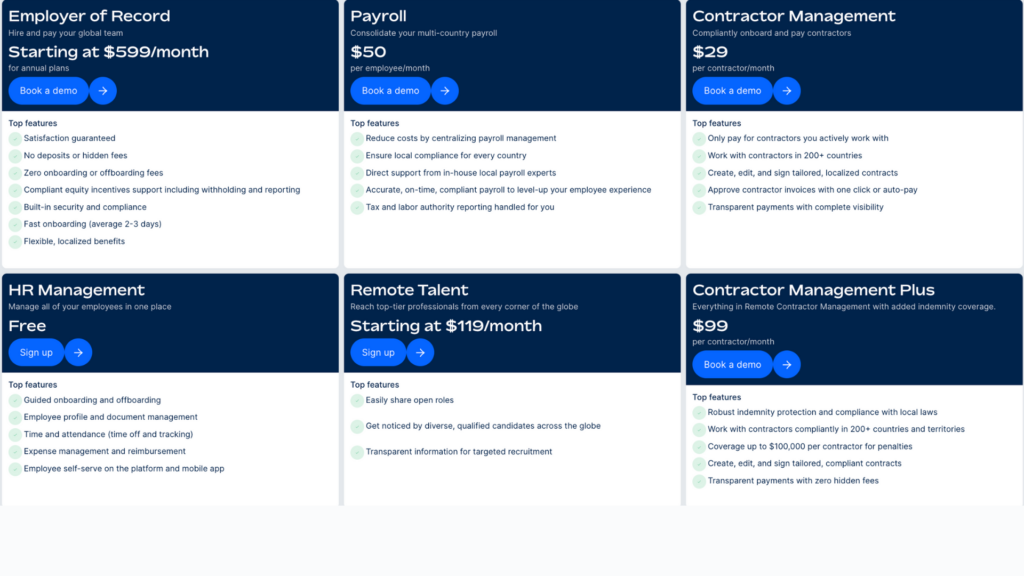 Remote pricing plans 