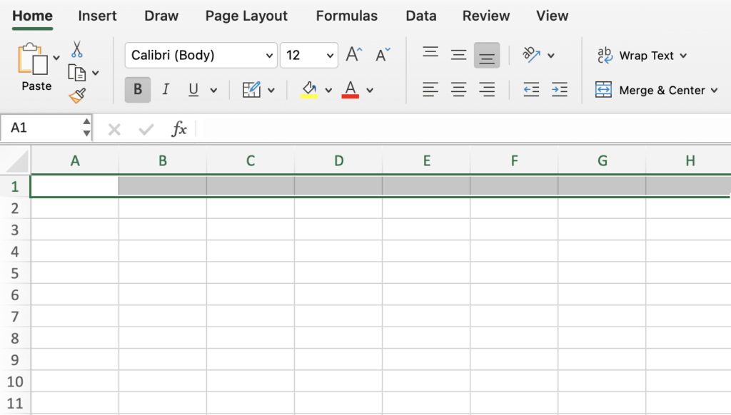 Rows in Excel