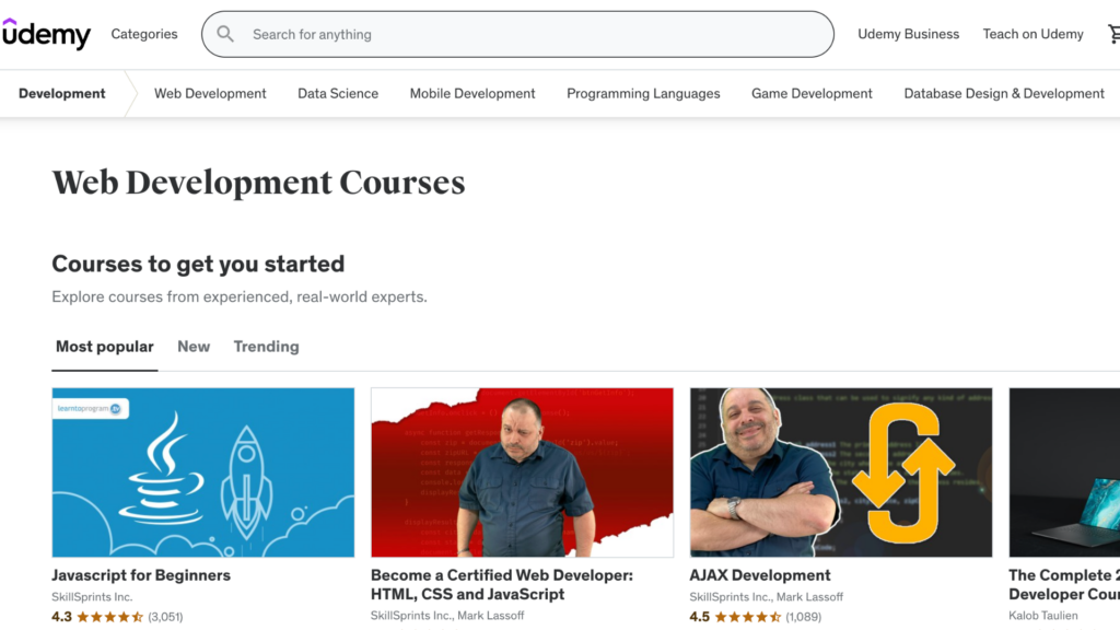 Udemy courses