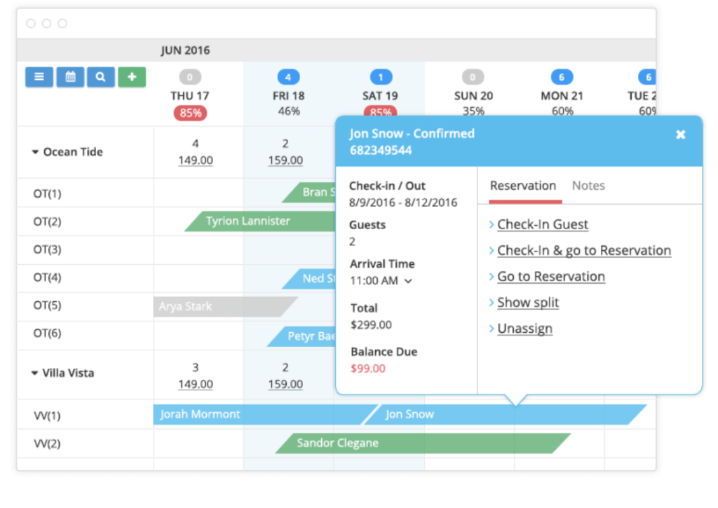 Core and add-on features that set Cloudbeds apart