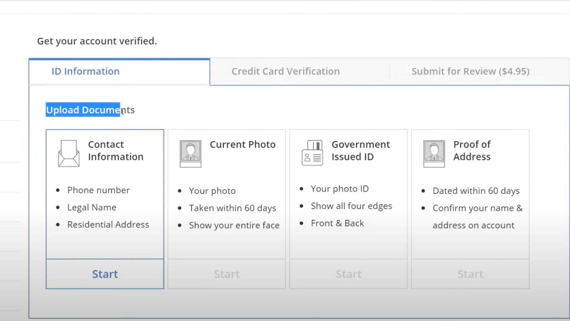 Stringent verification process