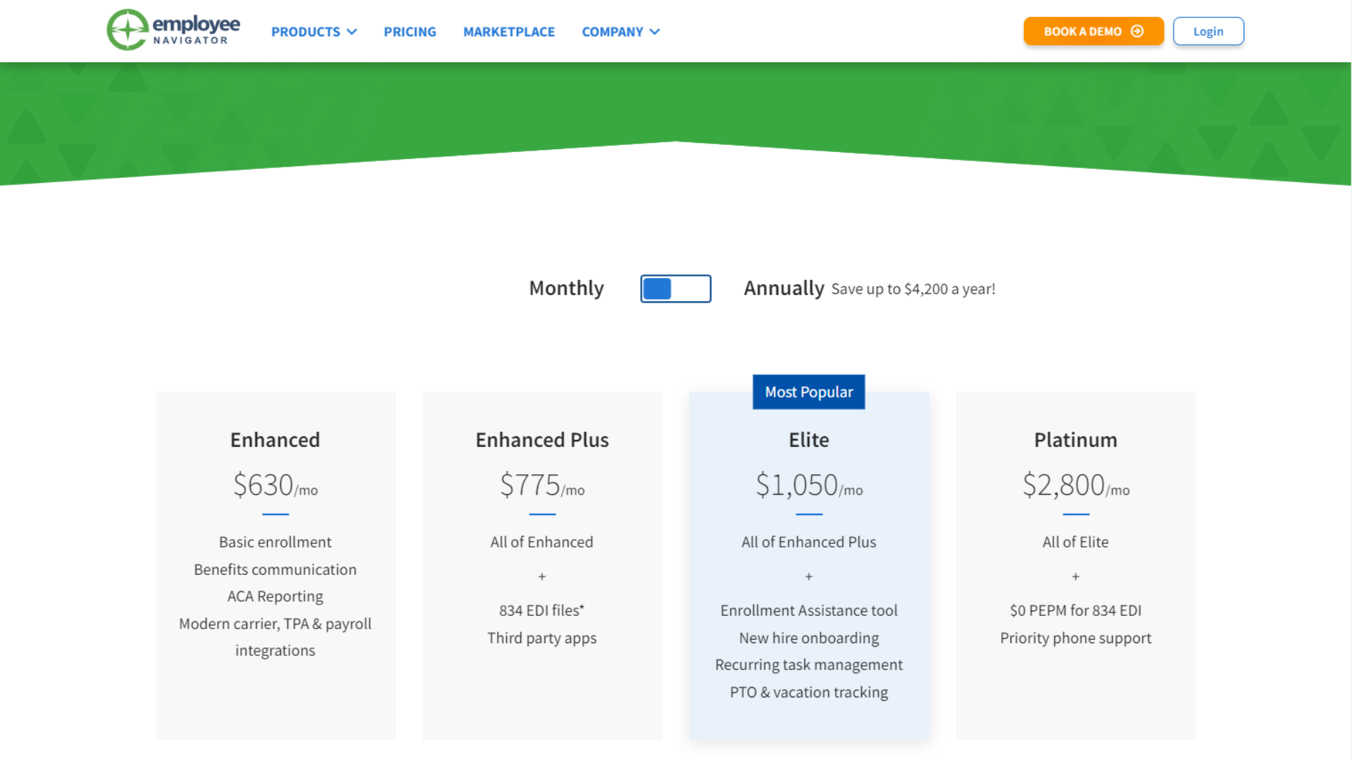 Pricing Plan for Employee Navigator