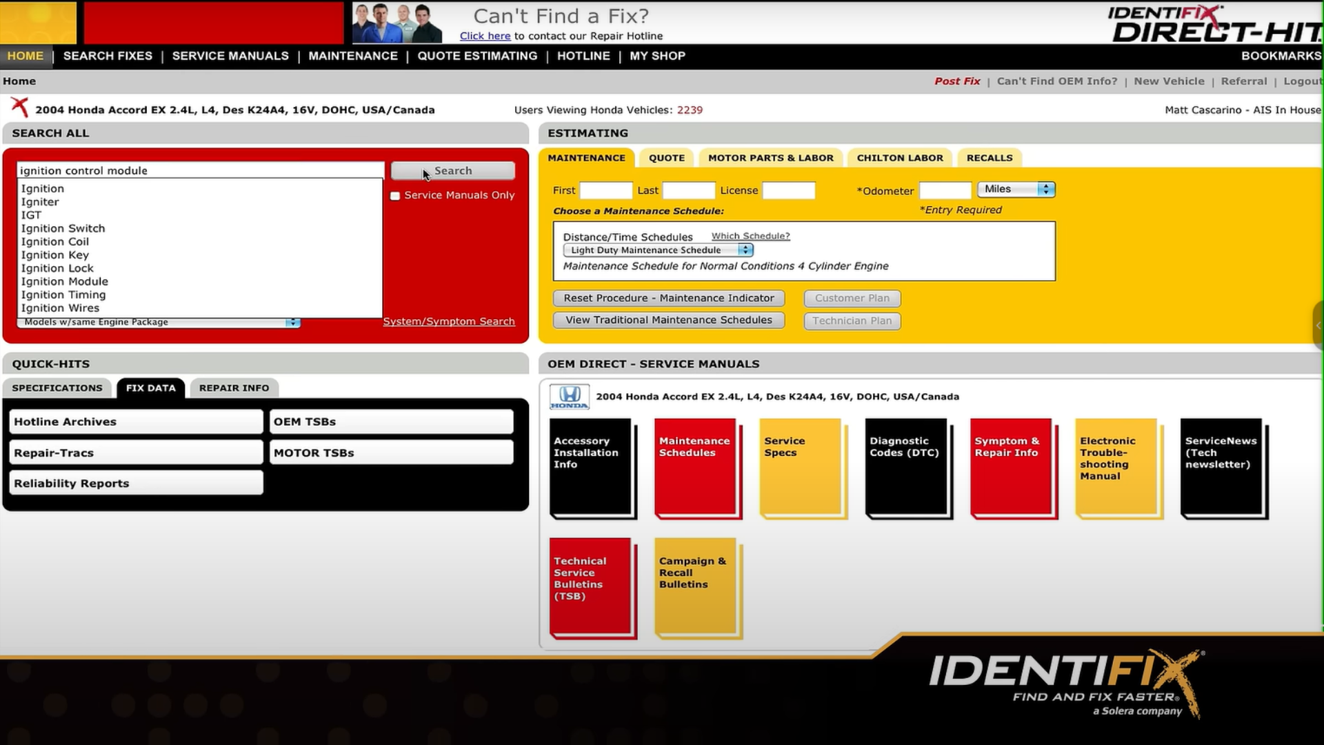 Identifix Powerful Tool For Automotive Professionals.