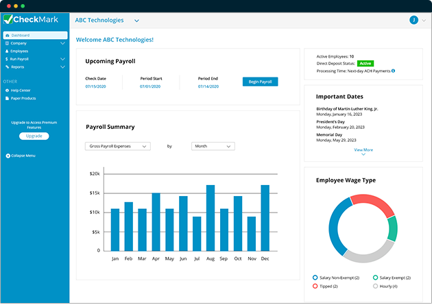 checkmark aca reporting software