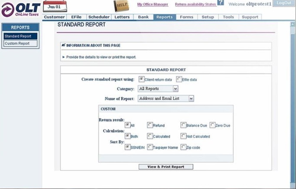 olt.com - tax filing software