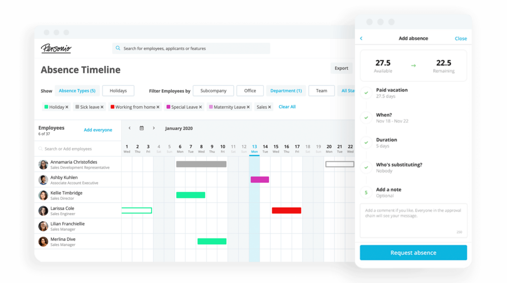 personio - absence management software