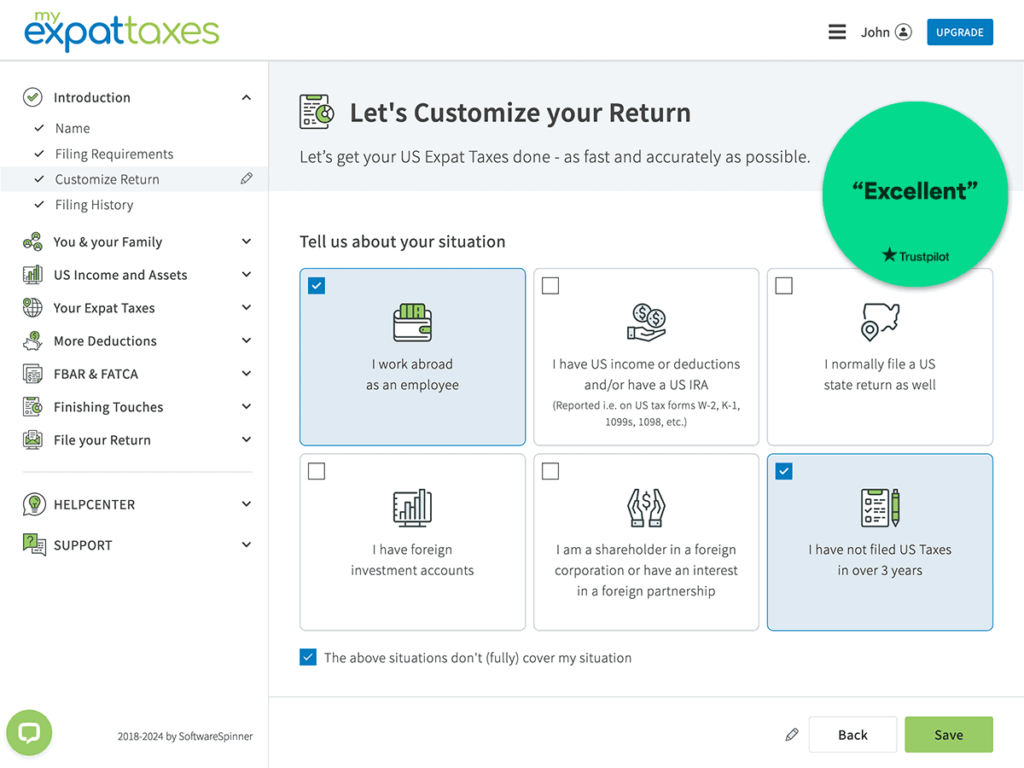 MyExpatTaxes - tax software